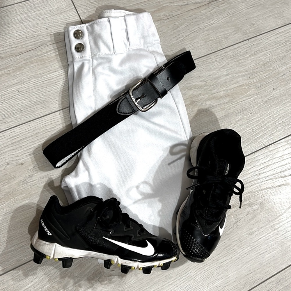 Youth Baseball Bundle - pants, cleats, belt